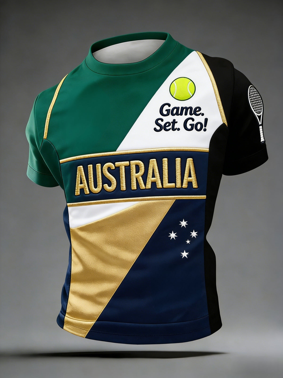 Men's Australian Open Printed Short-Sleeve T-Shirt