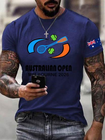 Men's Australian Open For Tennis Lover Short Sleeve T-shirt