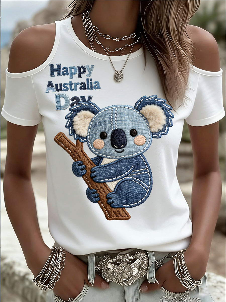 Women's Australian-Inspired Print T-Shirt