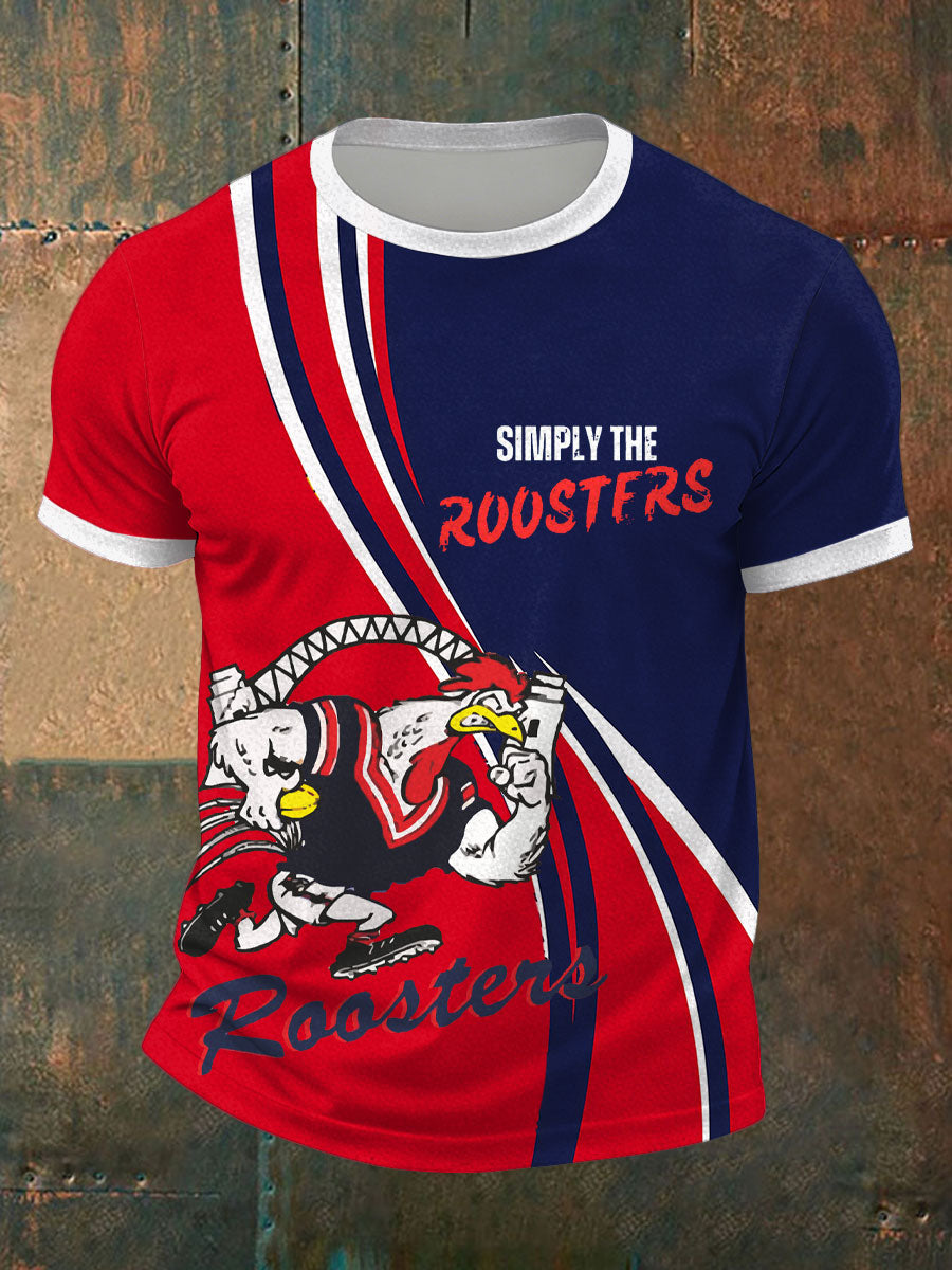Men's Rugby Lover The Roosters Printed T-shirt