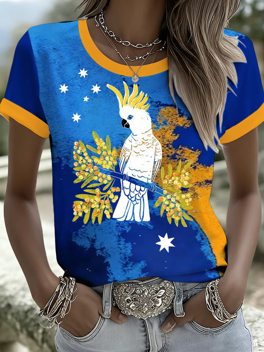 Women's Australian Art Print Commemorative T-Shirt