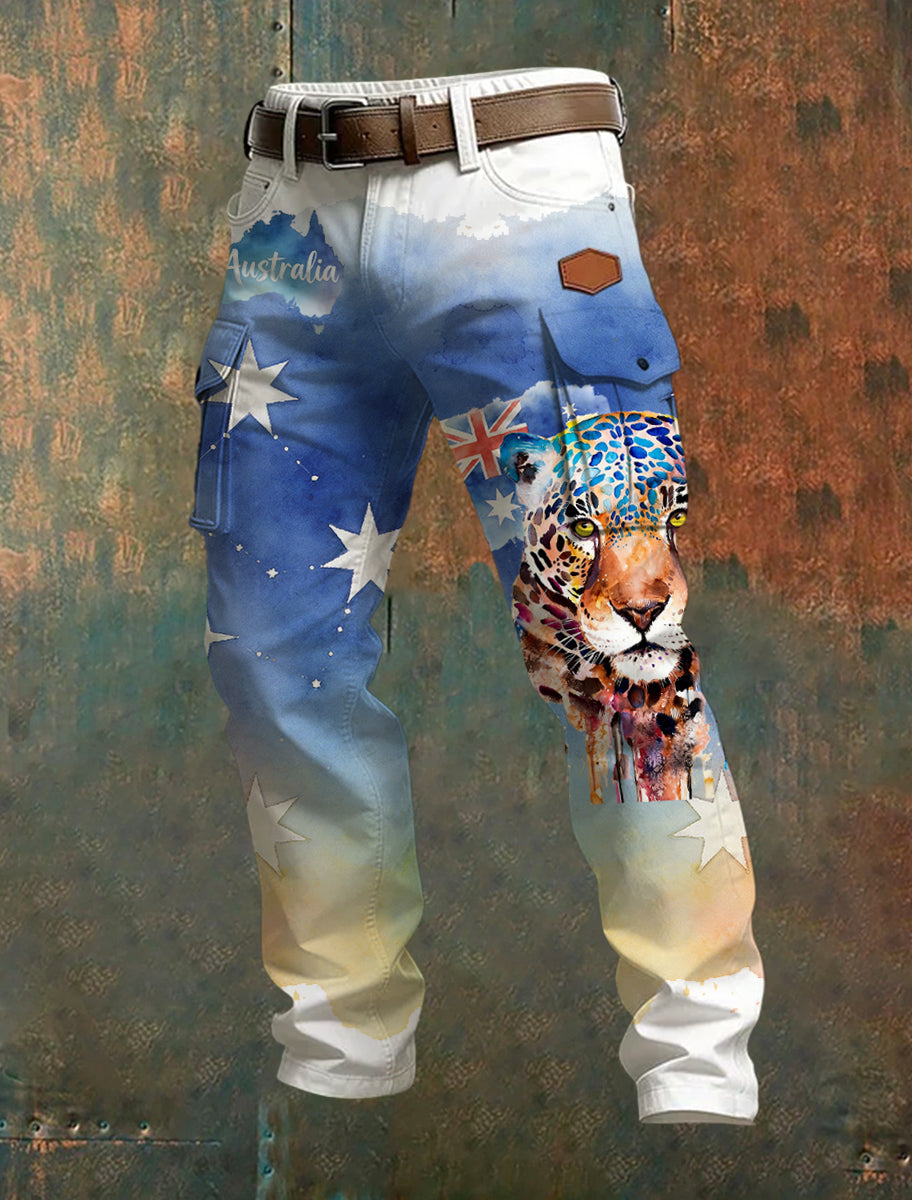 Men's Australian Style Printed Trousers