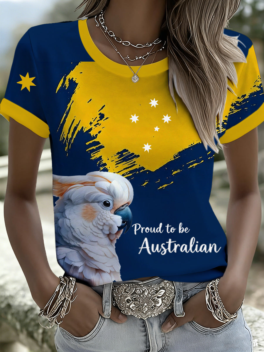 Women's Australian Art Print Commemorative T-Shirt