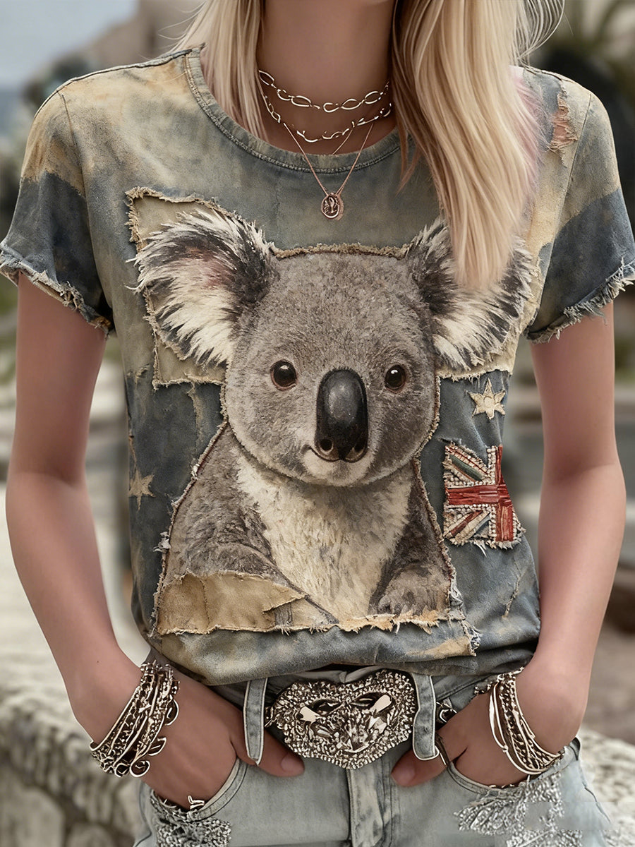 Women's Vintage Australian Holiday Casual Comfortable T-shirt