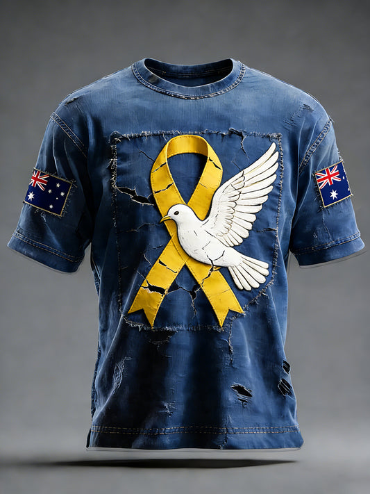 Vintage Australian Peace Dove "We Are Together" Casual T-shirt