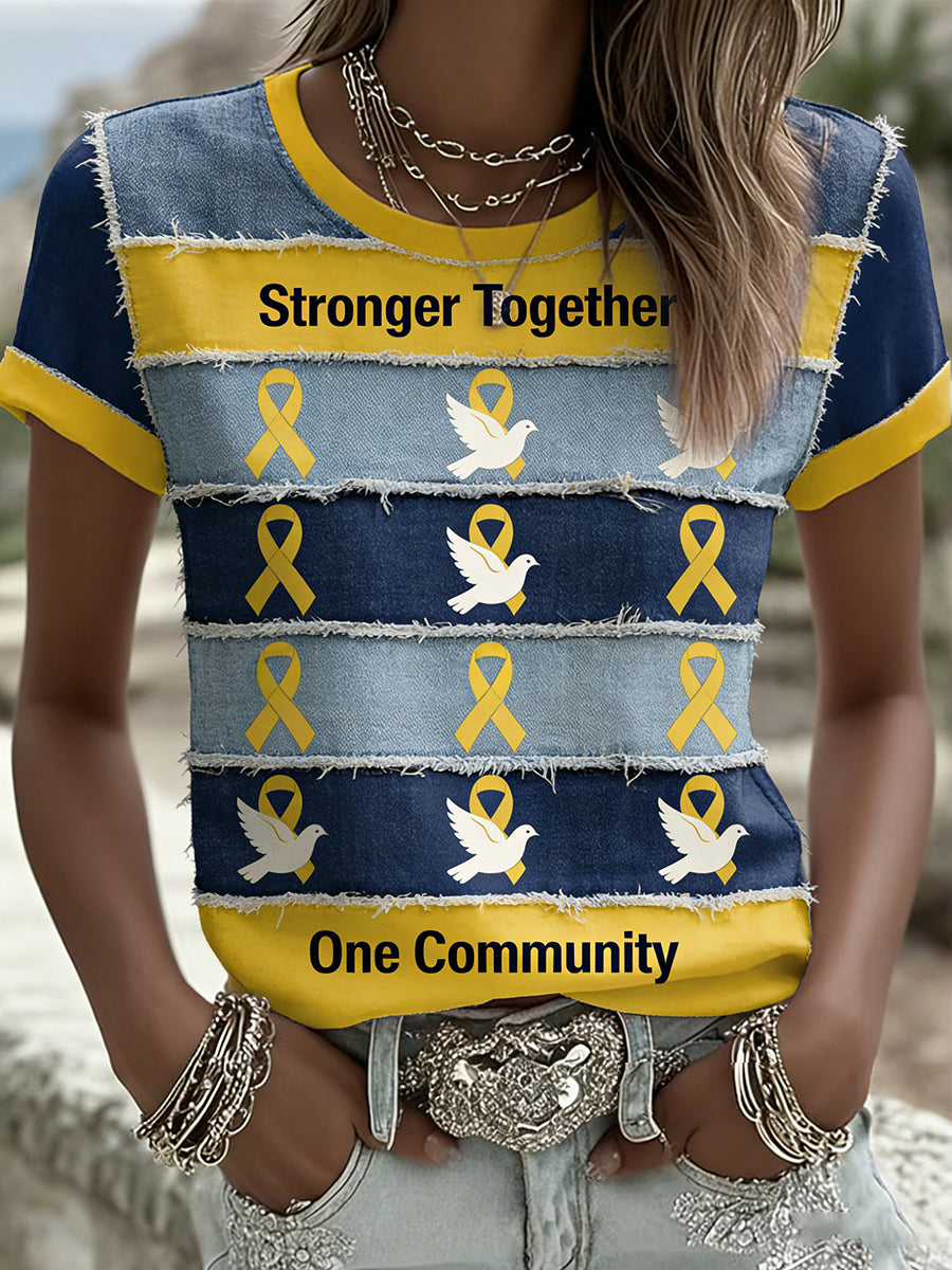 Women's Australian Peace Dove "We Are Together" Casual T-shirt