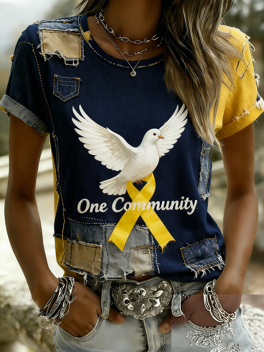 Women's Australian Peace Dove "We Are Together" Casual T-shirt