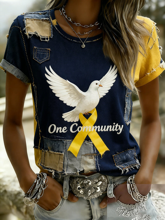 Women's Australian Peace Dove "We Are Together" Casual T-shirt