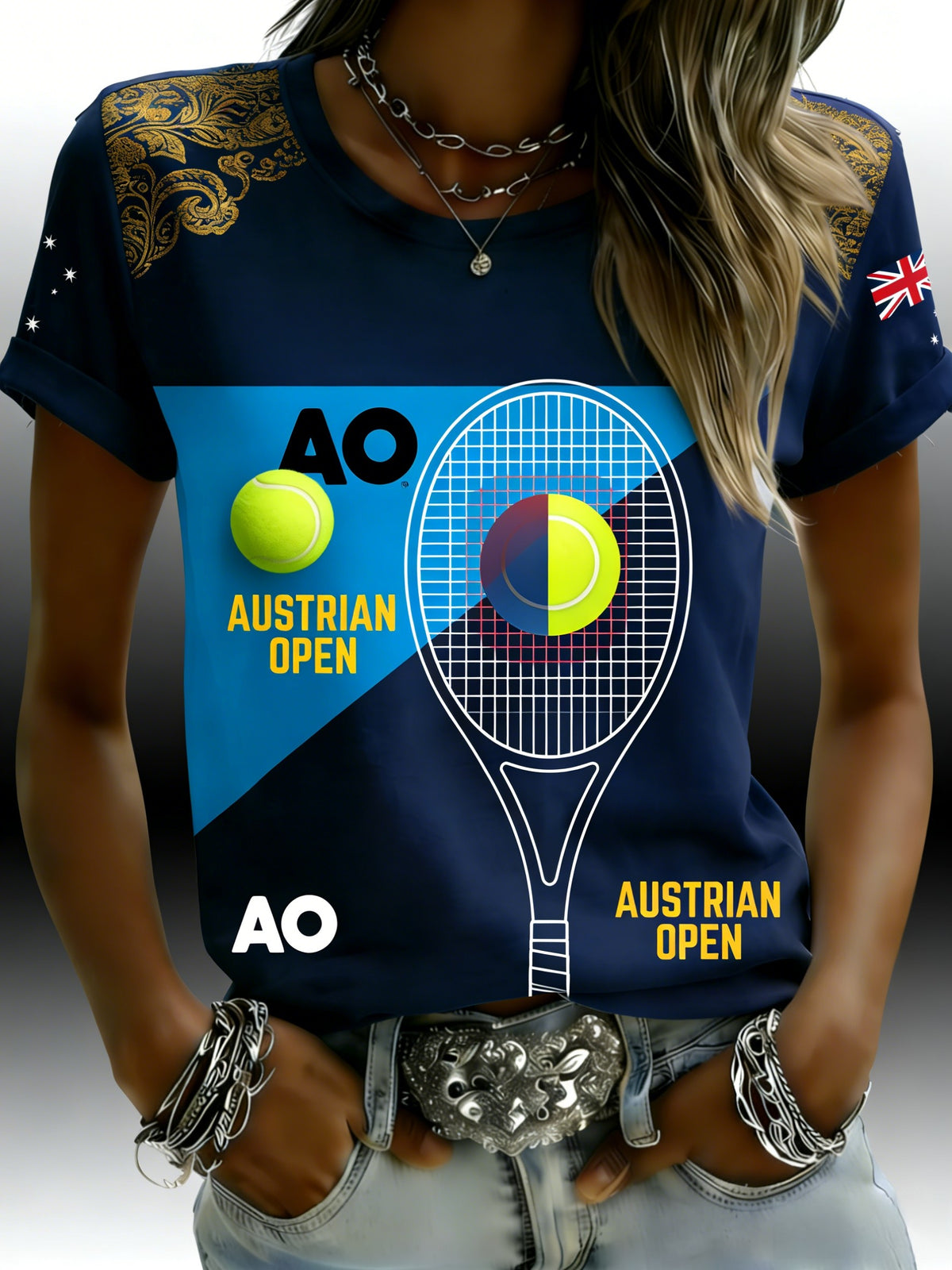 Women's Australian Open For Tennis Lover Short Sleeve T-shirt