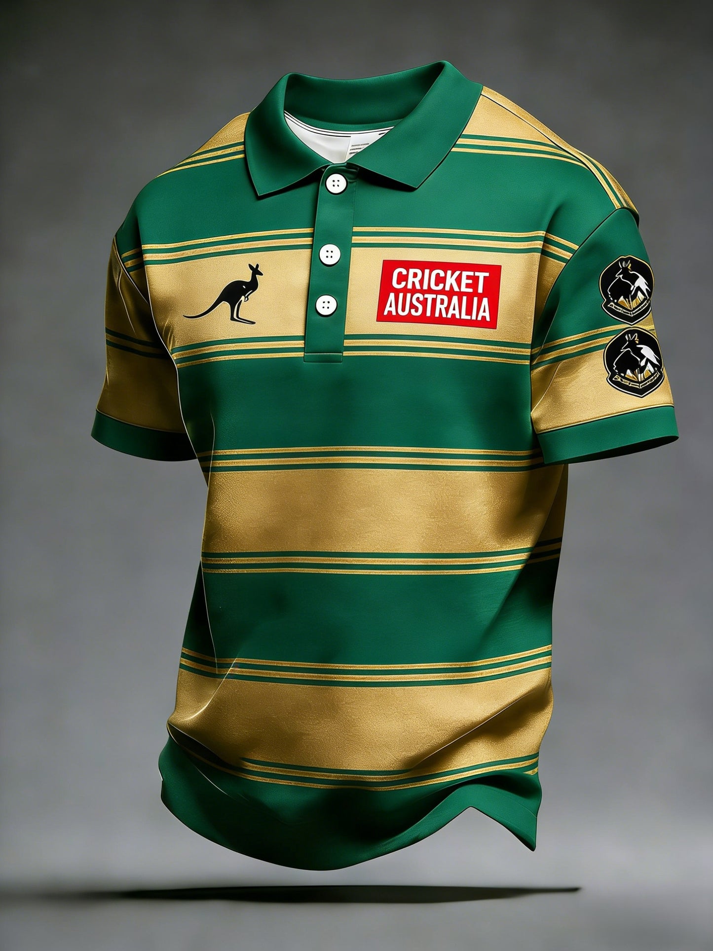 Men's  Australia Cricket Printed Casual Short Sleeve T-Shirt