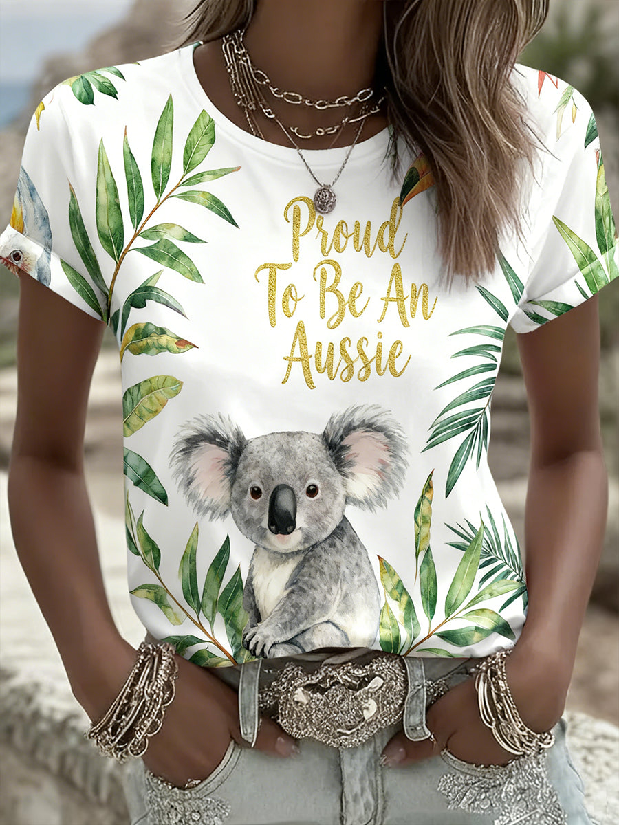 Women's Vintage Australian Holiday Casual Comfortable T-shirt