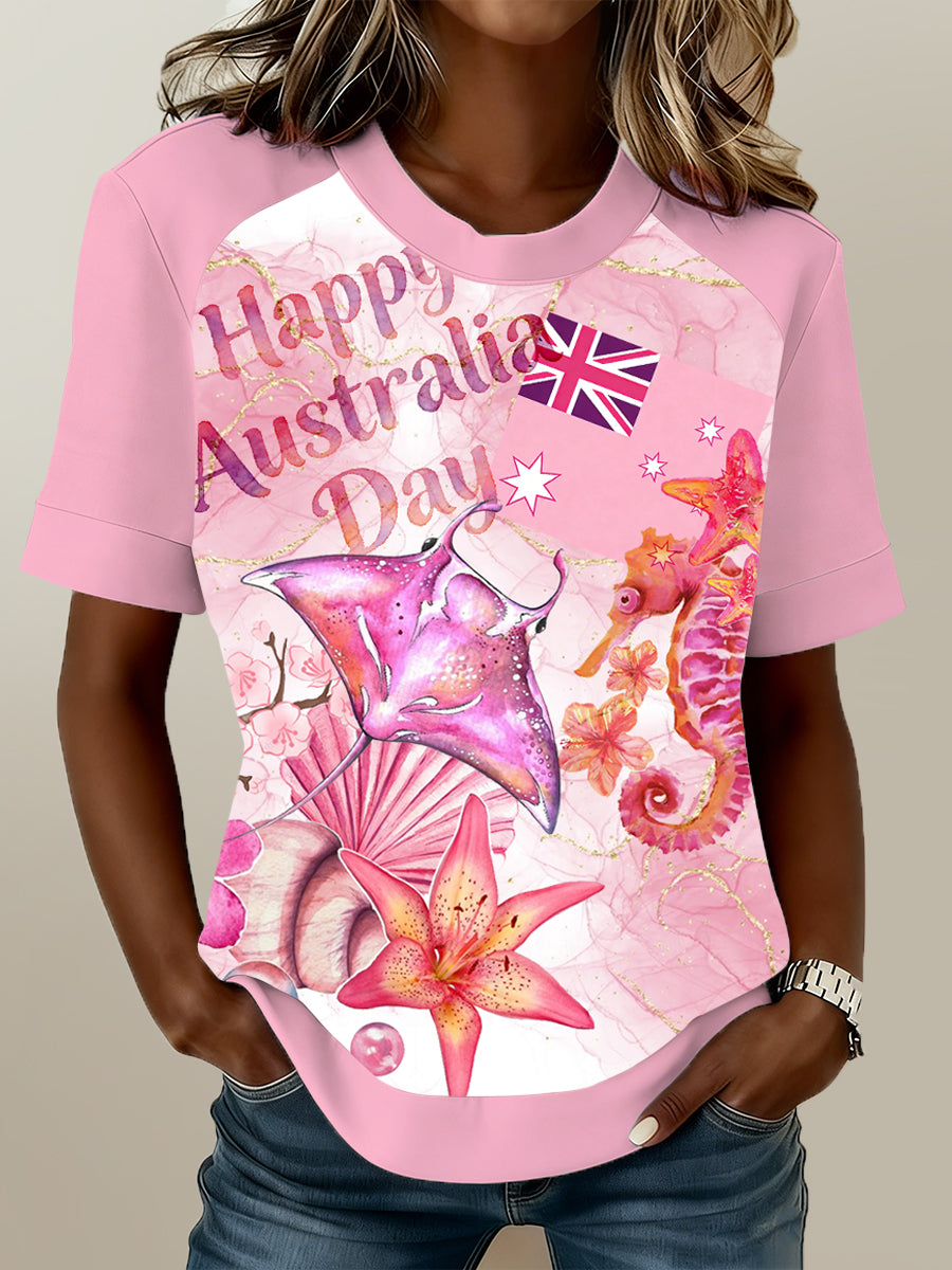 Women's T-Shirt With Australian-Inspired Print