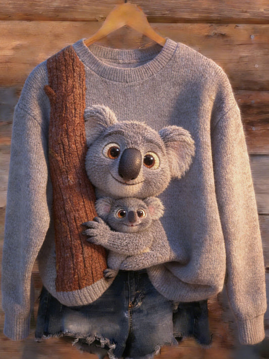 Women's Koala Print Casual Sweatshirt