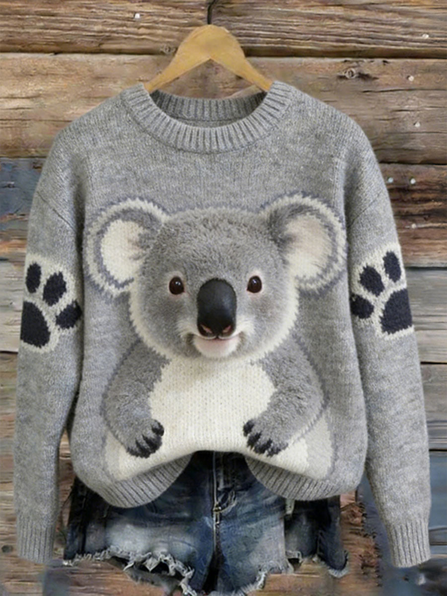 Women's Koala Print Casual Sweatshirt