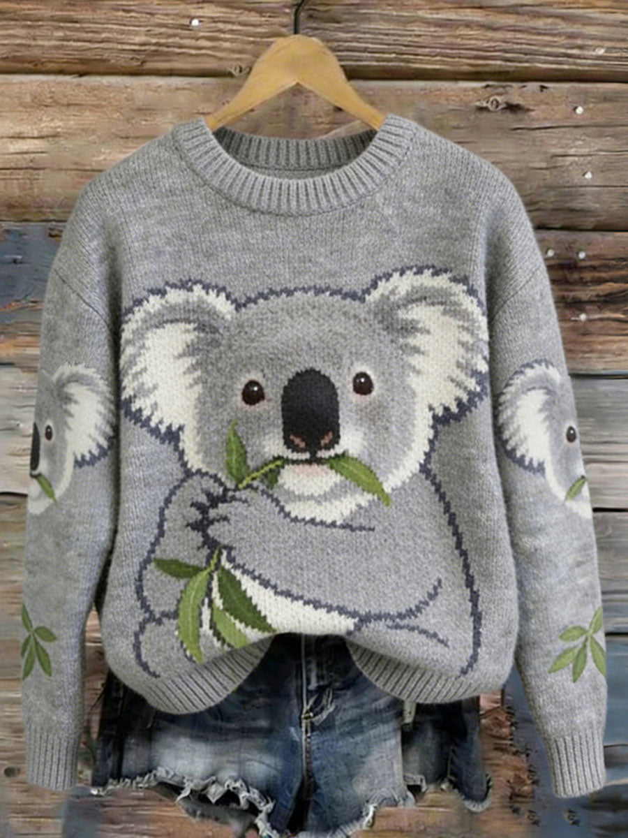Women's Koala Print Casual Sweatshirt