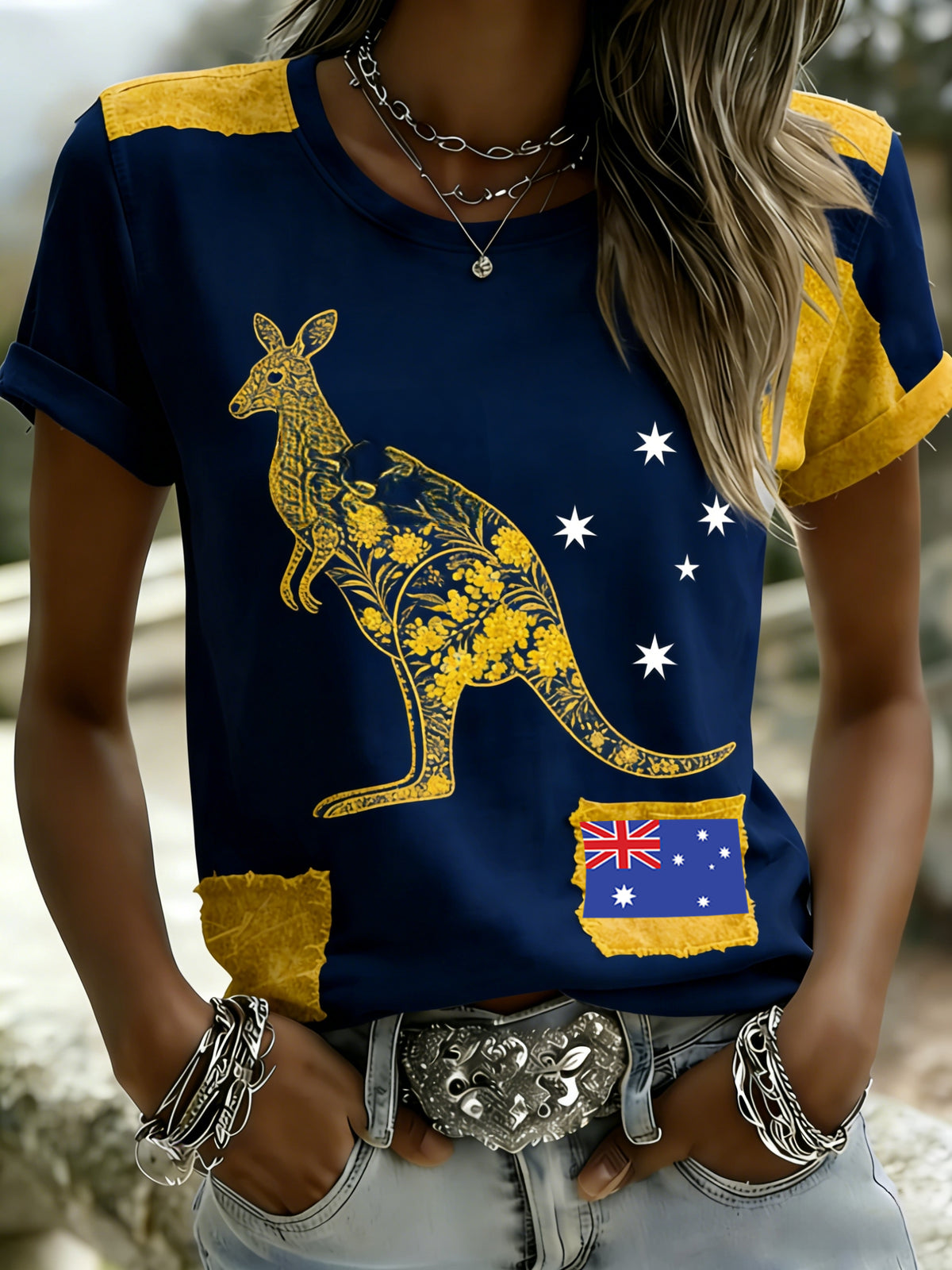 Women's  Vintage Australian Holiday Casual Comfortable Short Sleeve T-Shirt