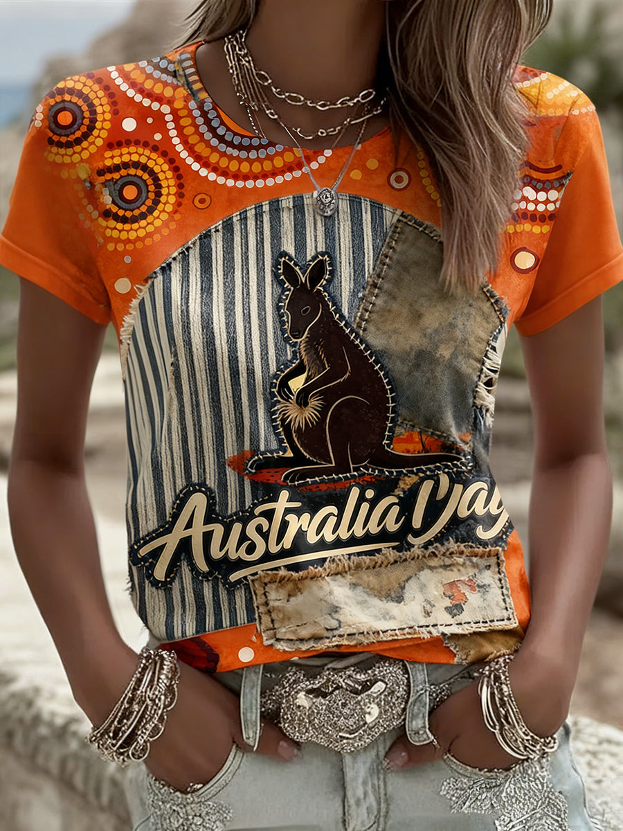 Women's Vintage Australian Holiday Casual Comfortable T-shirt