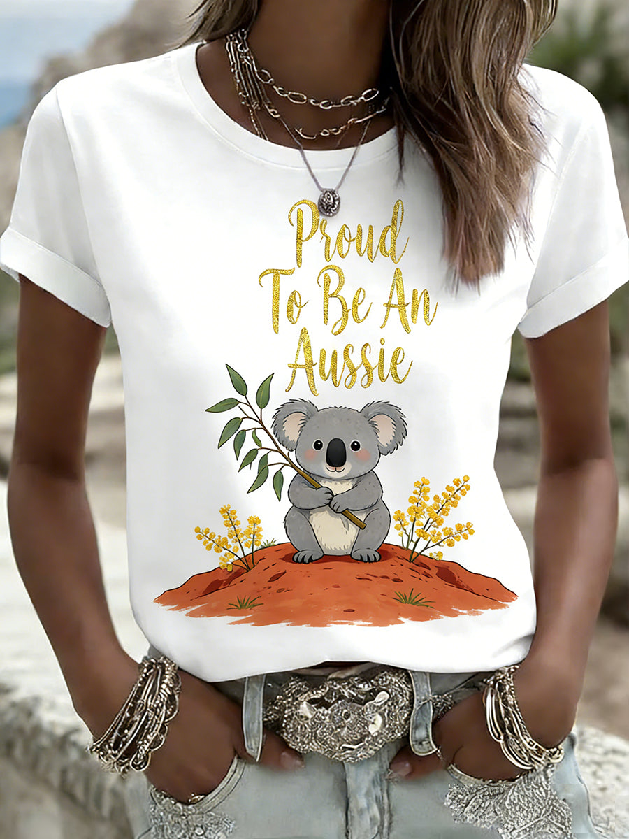 Women's Vintage Australian Holiday Casual Comfortable T-shirt