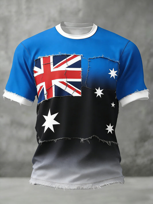 Men's Vintage Australian Holiday Casual Comfortable Short Sleeve T-Shirt