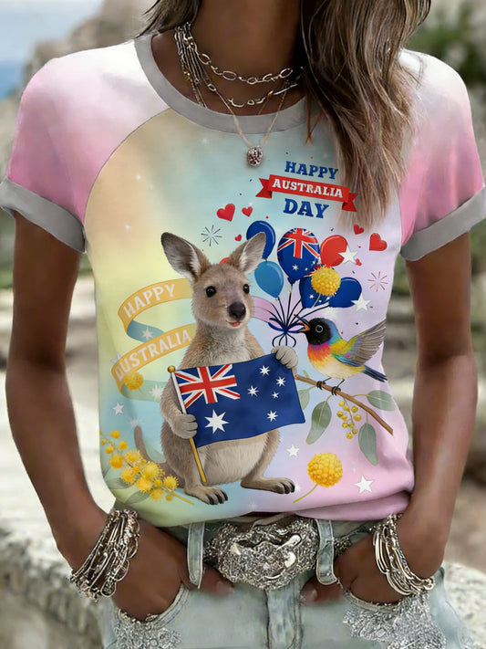 Women's  Vintage Australian Holiday Casual Comfortable Short Sleeve T-Shirt