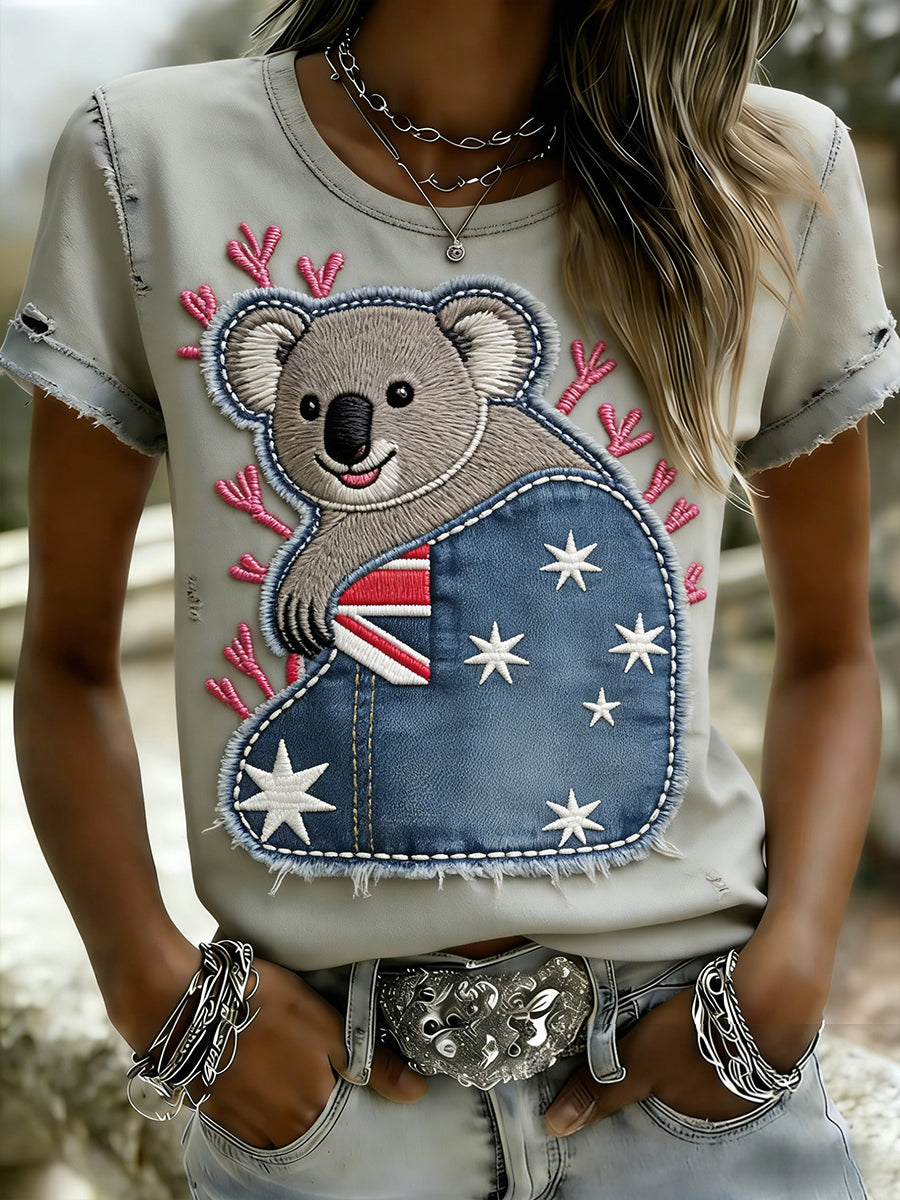 Women's Vintage Australian Holiday Casual Comfortable T-shirt