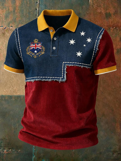 Men's Vintage Australian Holiday Smart Casual Polo Shirt