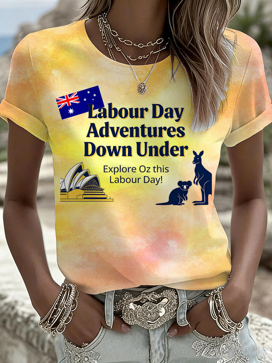 Women's T-Shirt With Australian-Themed Print