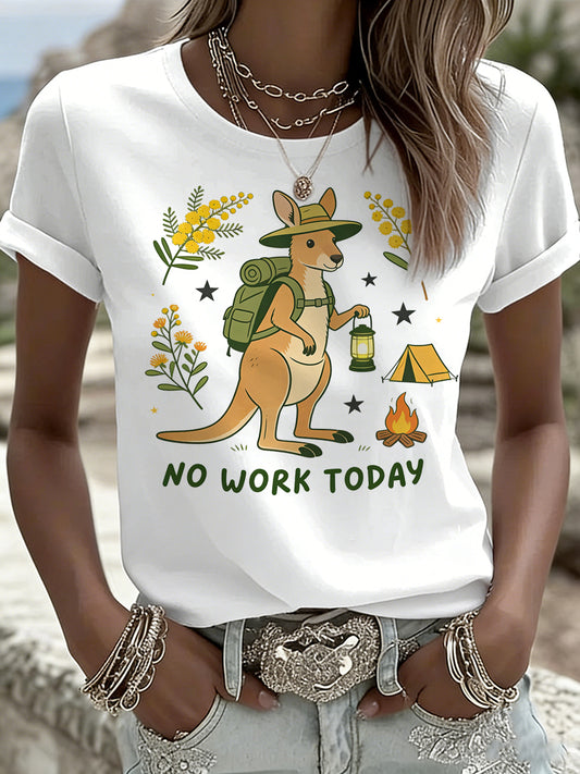 Women's T-Shirt With Australian-Themed Print