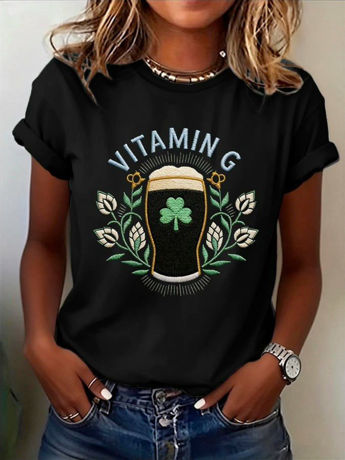 Women's St. Patrick's Day Printed T-shirt