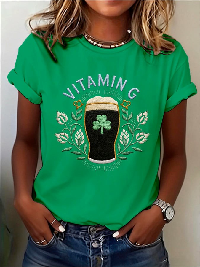 Women's St. Patrick's Day Printed T-shirt