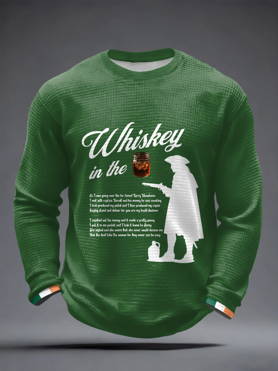 Men's Whiskey In The Jar Waffle Long Sleeve T-Shirt