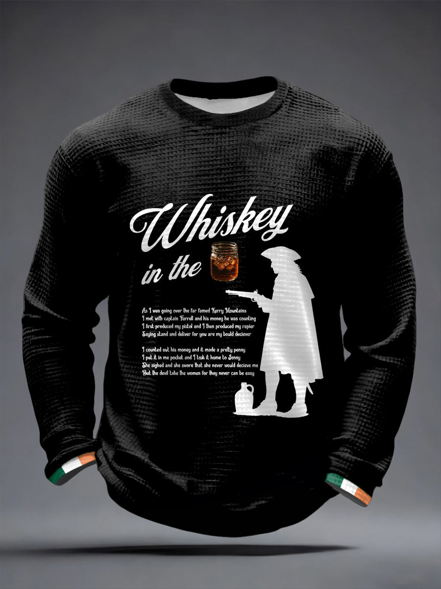 Men's Whiskey In The Jar Waffle Long Sleeve T-Shirt