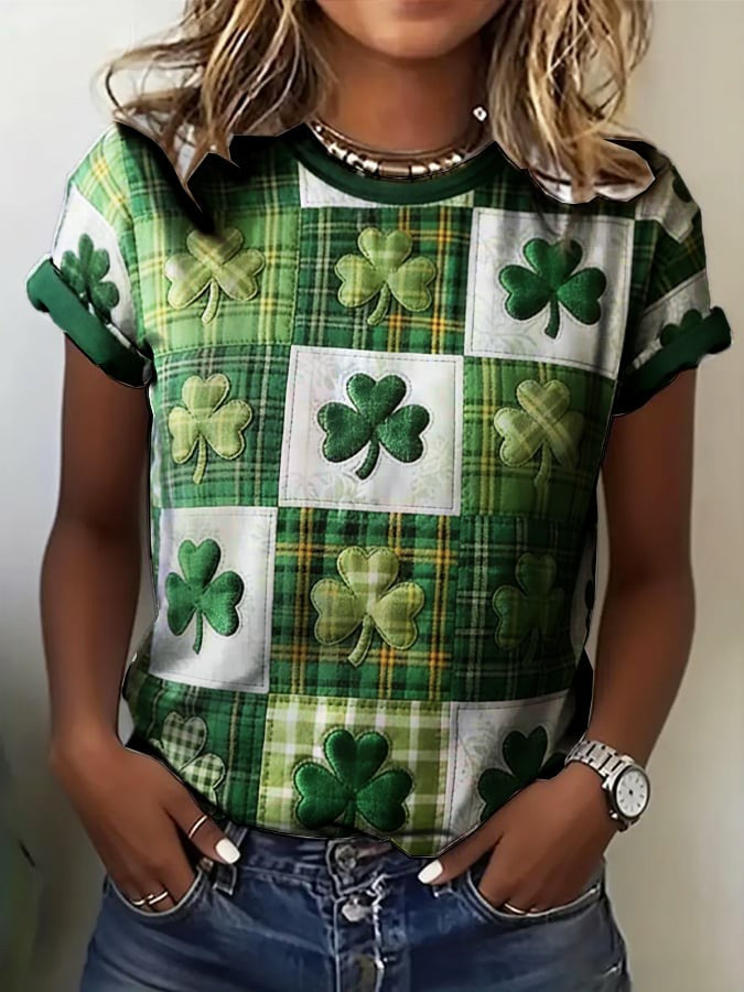 Women's St. Patrick's Day Printed T-shirt