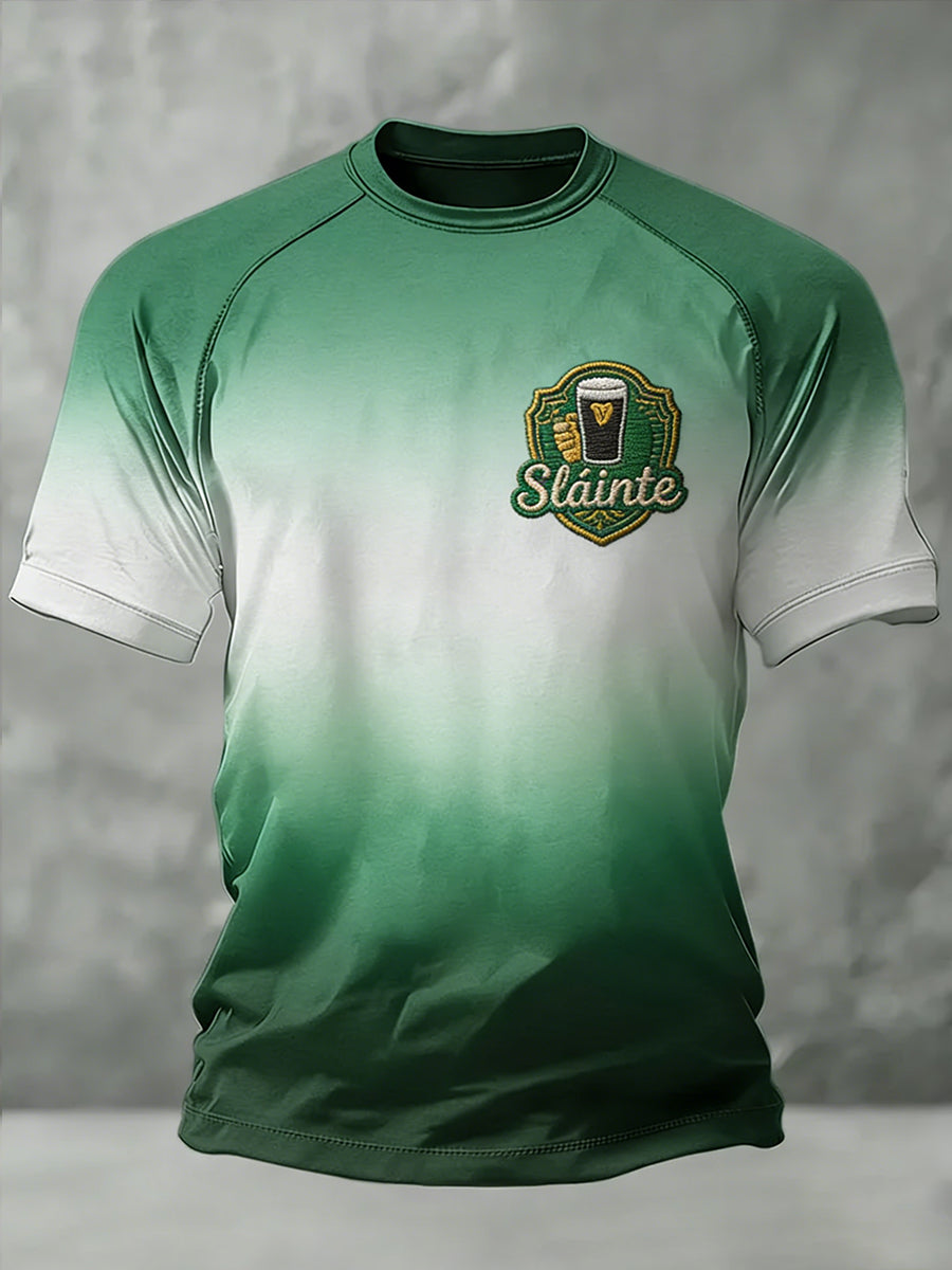 Men's Vintage St. Patrick's Day Printed Casual T-Shirt