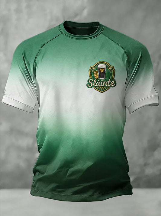Men's Vintage St. Patrick's Day Printed Casual T-Shirt