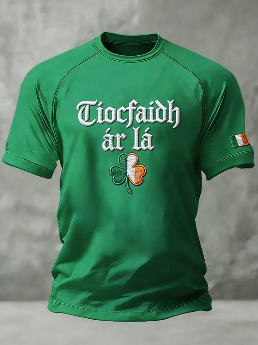 Men's Vintage St. Patrick's Day Printed Casual T-Shirt