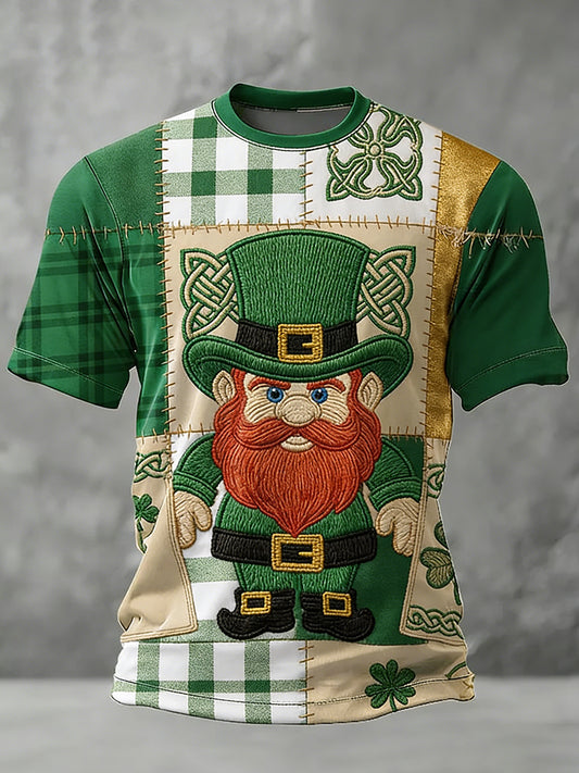 Men's Vintage St. Patrick's Day Printed Casual T-Shirt