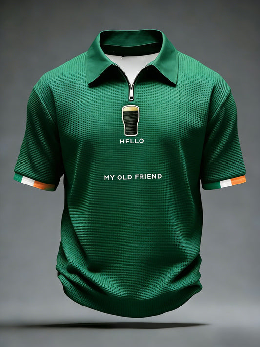 Men's  Hello Darkness My Old Friend  Waffle Short Sleeves T-shirt