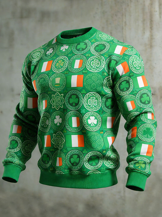 Men's Vintage St. Patrick's Day Printed Sweatshirt