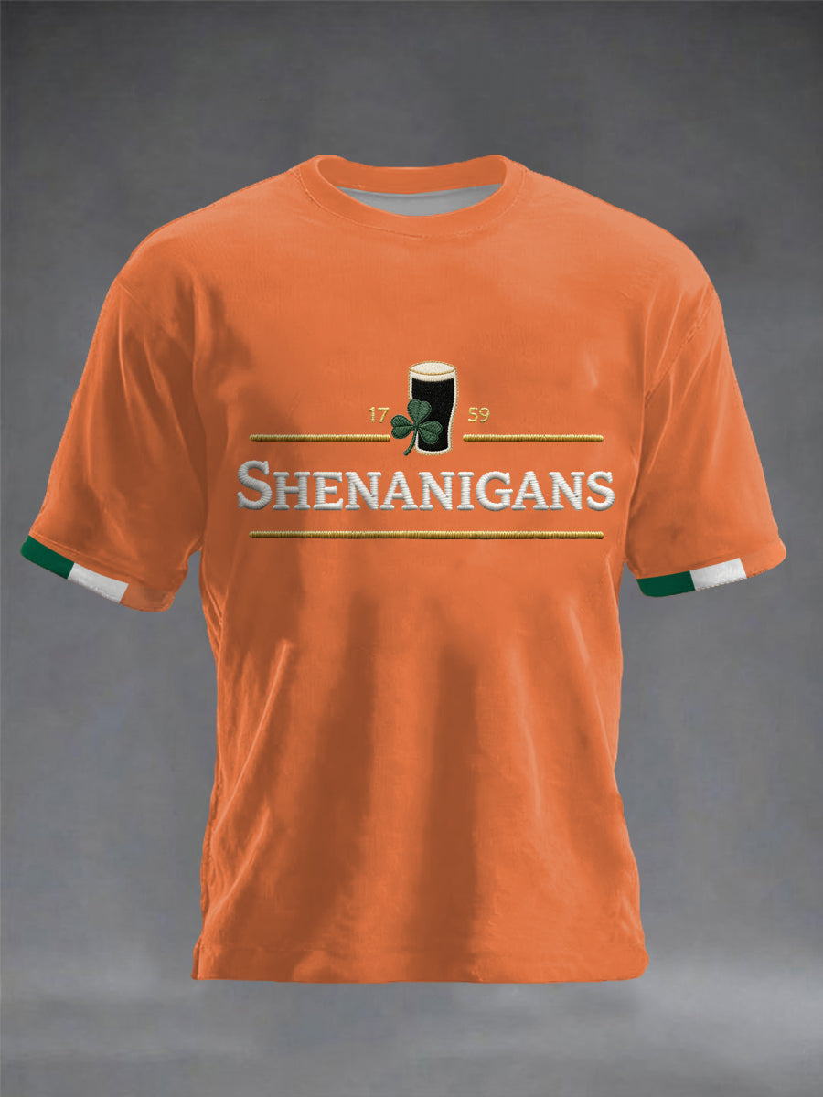 Men's Shenanigans St.Patrick's Day Print short sleeves t-shirt