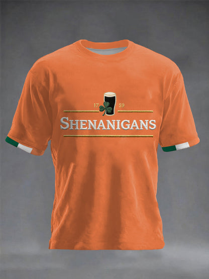 Men's Shenanigans St.Patrick's Day Print short sleeves t-shirt