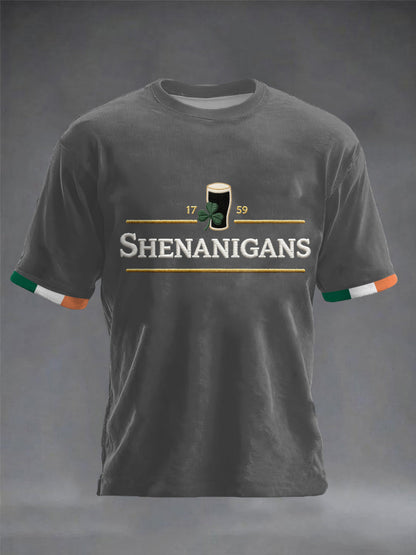 Men's Shenanigans St.Patrick's Day Print short sleeves t-shirt