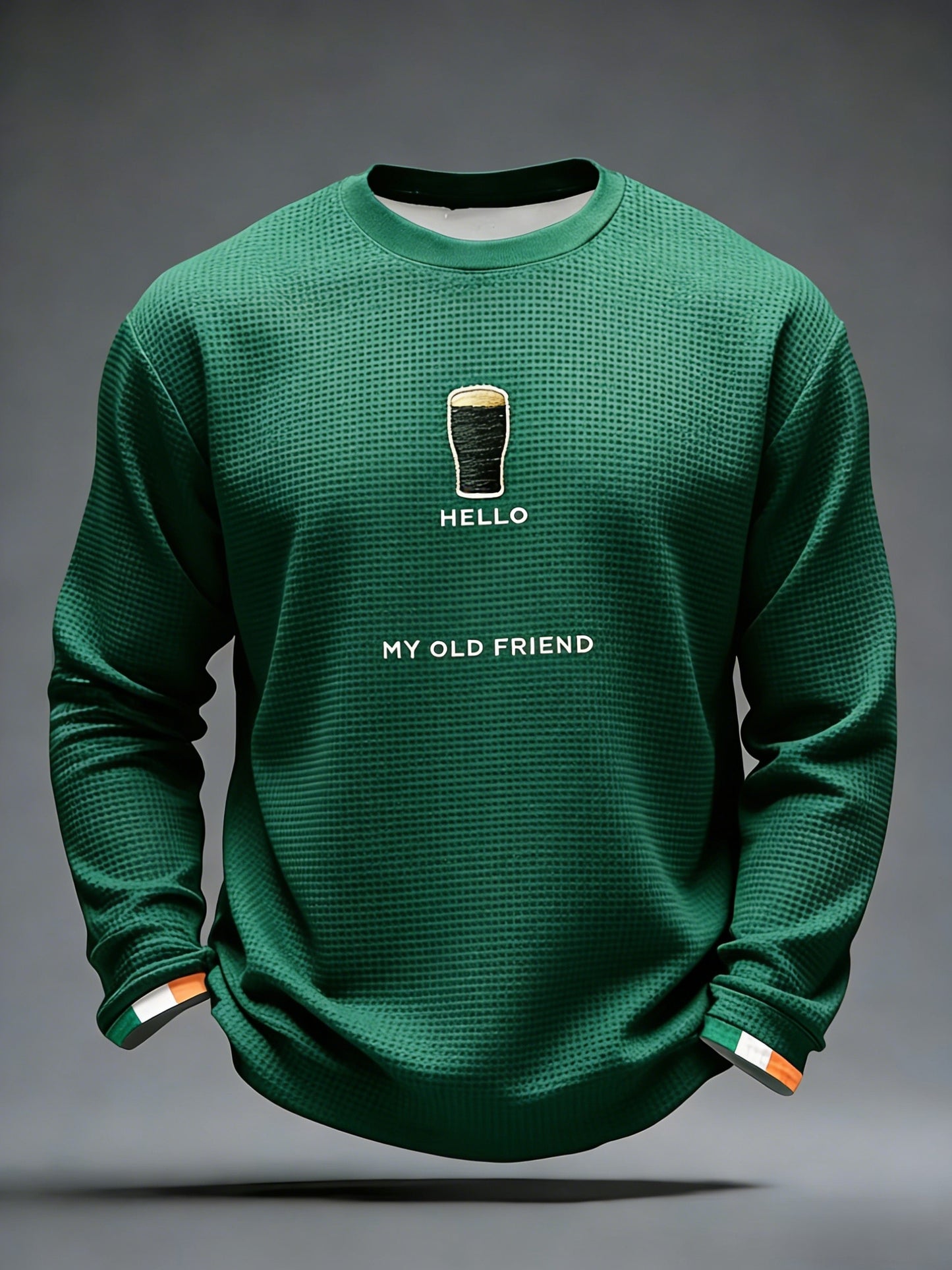 Men's Hello Darkness My Old Friend Waffle Long Sleeve T-Shirt