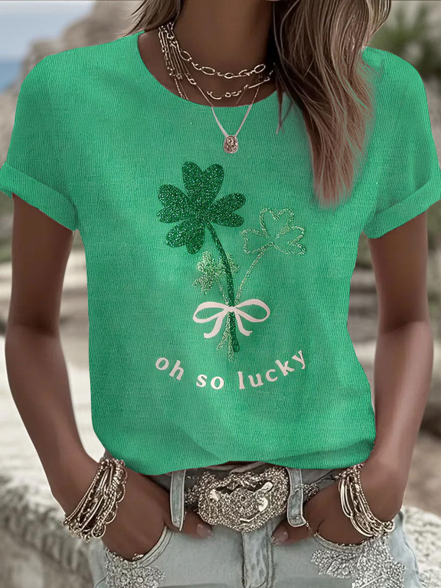 Women's St. Patrick's Day Printed Casual T-Shirt