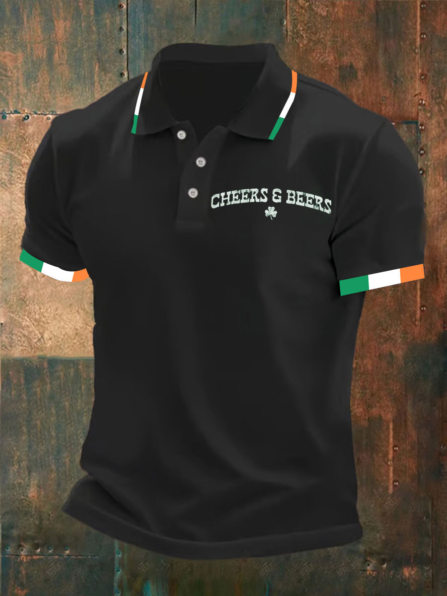 Men's St. Patrick's Day Cheers Beers Printed Shirt