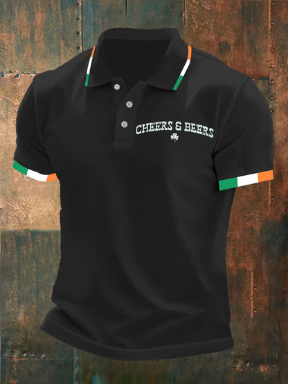 Men's St. Patrick's Day Cheers Beers Printed Shirt