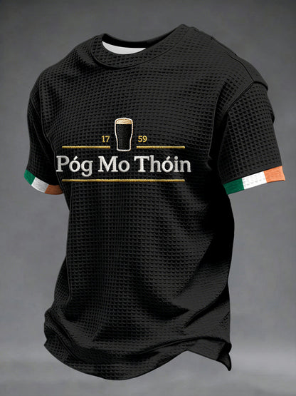 Men's Ireland St.Patrick's Day Waffle Short Sleeve