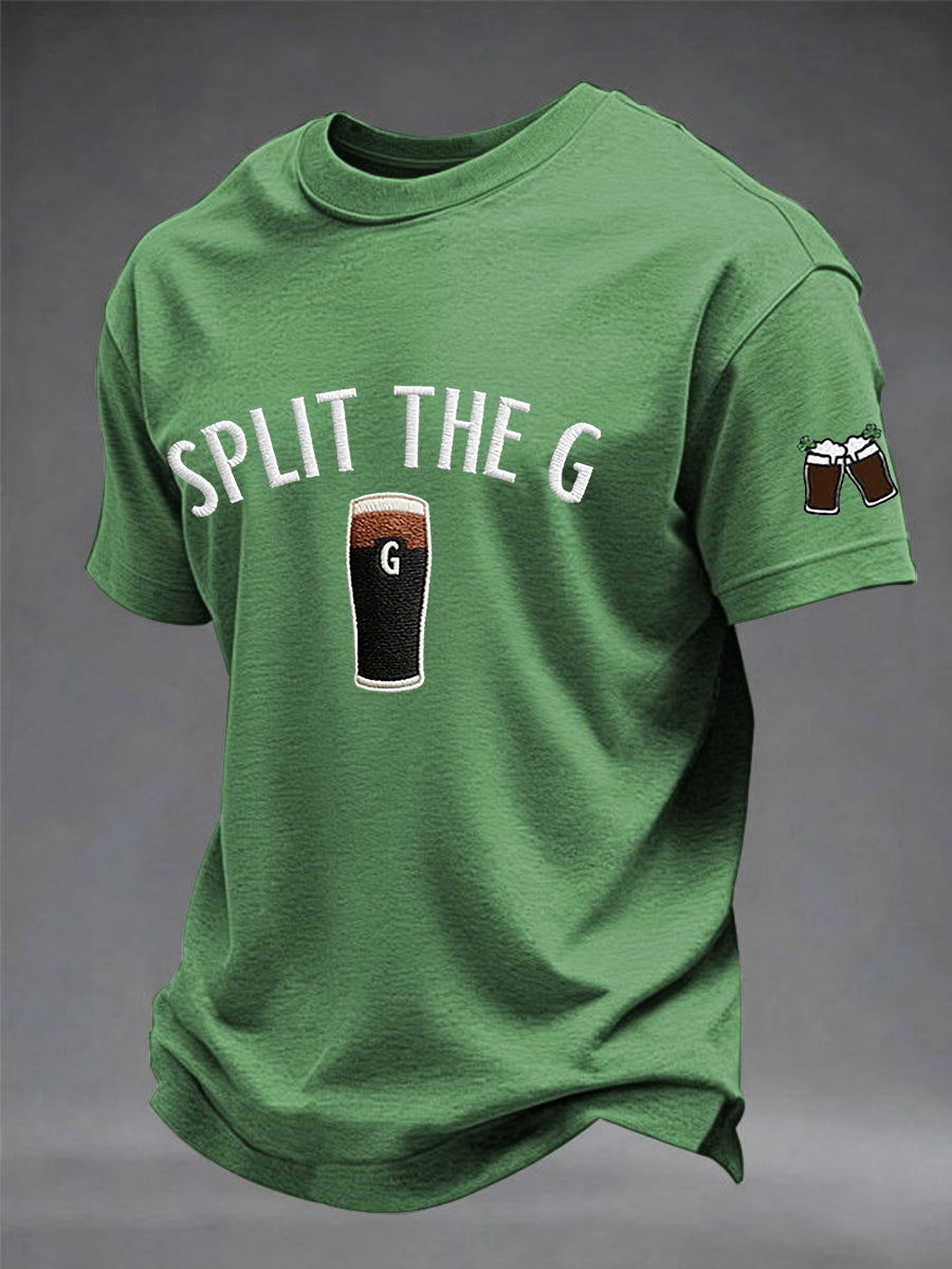 Men's St. Patrick's Day Split the G Printed Short Sleeve T-Shirt