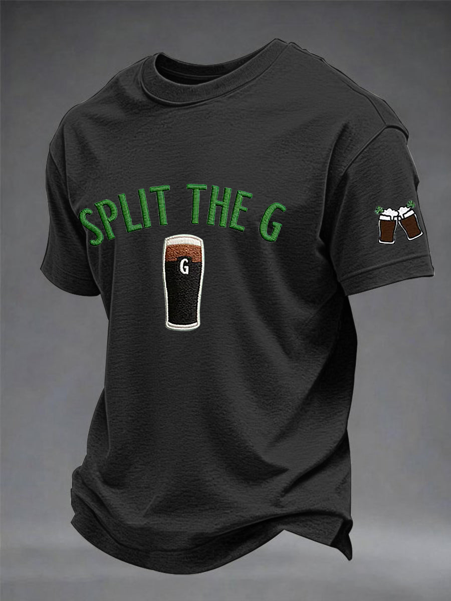 Men's St. Patrick's Day Split the G Printed Short Sleeve T-Shirt