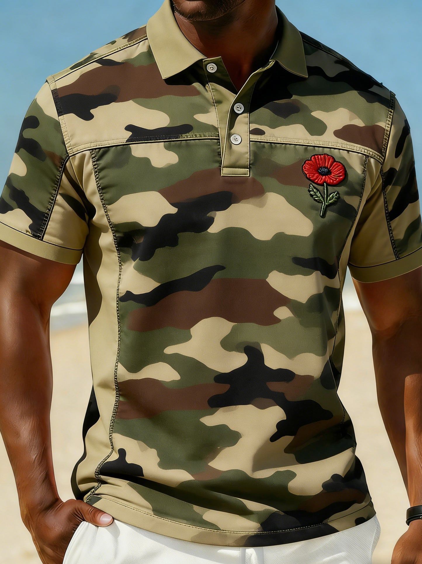 Retro ANZAC Day Commemorative Print Casual Sweatshirt